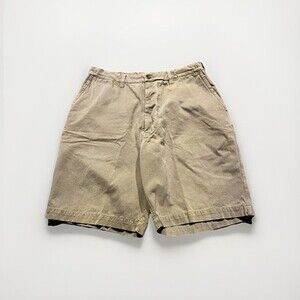 Abercrombie Fitch 90s Khaki Chino Shorts 34W 10" Inseam Y2K Preppy Baggy